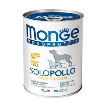 Monge Monoprotein Dog Solo Only Chicken &ndash; Монопротеїновий паштет з куркою для собак 400г 70014212 фото