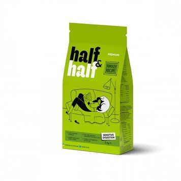 Half Half Cat Sensitive &ndash; сухий корм Халф Халф з індичкою для котів з чутливим травленням 2кг 4820261920826 фото