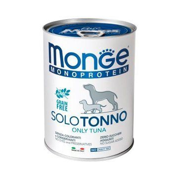 Monge Monoprotein Dog Solo Tuna 100% &ndash; Монопротеїновий паштет із тунцем для собак 400г 70014243 фото