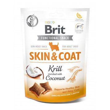 Функціональні ласощі Brit Care Skin & Coat кріль з кокосом для собак, 150 г 8595602539963 фото