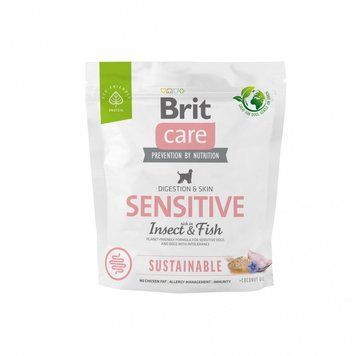 Brit Care Dog Sustainable Sensitive для собак с чувствительным пищеварением с рыбой и насекомыми, 1 кг 8595602559213 фото