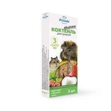 Колосок Природа "Коктейль" для гризунів 90 г (фрукт, горіх, кокос) 4823082400997 фото