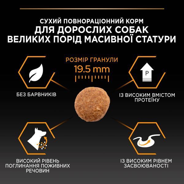 Сухой корм PRO PLAN Large Robust Adult 2+ Everyday Nutrion для взрослых собак больших пород массивного телосложения, с курицей, 14 кг 7613035120426 фото