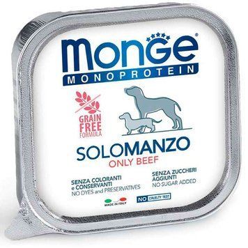 Monge Monoprotein Dog Solo Only Beef &ndash; Монопротеїновий паштет із яловичиною для собак 150г 70014403 фото