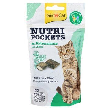 Витаминные лакомства GimCat Nutri Pockets для кошек, кошачья мята и мультивитамин, 60 г 4002064419190 фото