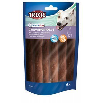 Ласощі Trixie Denta Fun для собак Палички для чищення зубів з кроликом 12 см 70 г 6 шт 4011905313382 фото