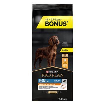 Сухой корм PRO PLAN Large Athletic Adult для взрослых собак больших пород атлетического телосложения, с курицей, 16,5 кг 7613035118980 фото