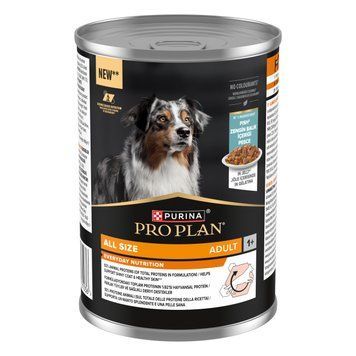 Влажный корм PRO PLAN Adult для взрослых собак, кусочки в желе, с рыбой, 400 г 8445291031036 фото