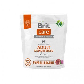 Brit Care Dog Hypoallergenic Adult Medium Breed для собак средних пород гипоаллергенный с ягненком, 1 кг 8595602559039 фото