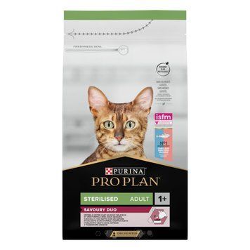 Сухой корм PRO PLAN Sterilised Adult 1+ Savoury Duo для взрослых стерилизованных кошек, с треской и форелью, 1,5 кг 7613036732413 фото