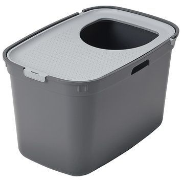 Вертикальный закрытый туалет для котов Moderna Top Cat 59х39х38см серый (AG50275) , Холодно-сірий см., 59(Д) х 39(Ш) х 38(В) см см. AG50275 фото