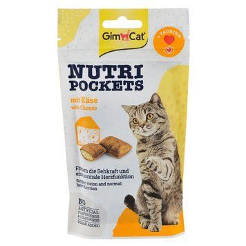 Витаминное лакомство GimCat Nutri Pockets для кошек, сыр с таурином, 60 г 4002064400716 фото