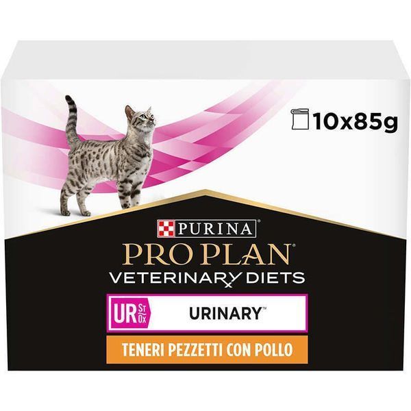 Purina Pro Plan Veterinary Diets UR St/Ox &mdash; Urinary Feline Шматочки в підливі з куркою для котів, 10х85 г 8445290093592 фото