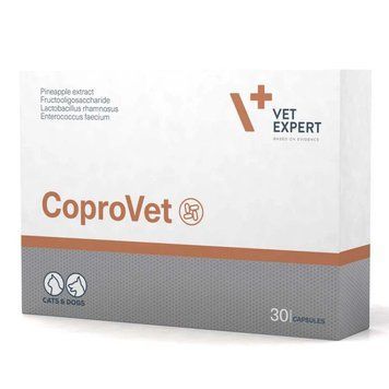 Vet Expert CoproVet &ndash; харчова добавка Вет Експерт КопроВет для котів та собак з розладами ШКТ 30шт 203341 фото