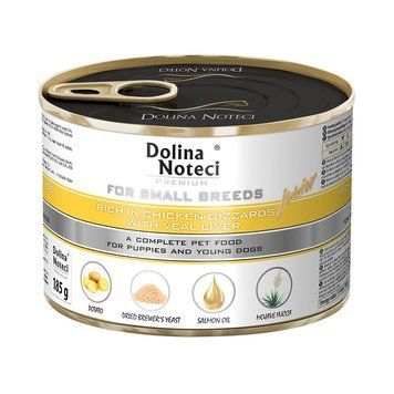 Dolina Noteci Premium для щенков, юниоров собак маленьких пород с куриным желудком и печенью теленка, 185 г DN 185 (465) фото