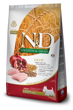 Farmina N&D Low Grain LIGHT CHICKEN & POMEGRANATE ADULT MINI 2,5кг 156384 фото
