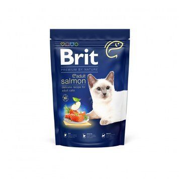 Brit Premium Nature Cat Adult Salmon з лососем для дорослих котів всіх порід 1,5кг 8595602553136 фото