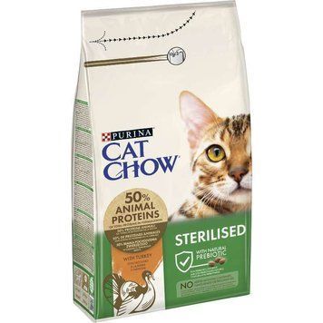 Сухий корм CAT CHOW Sterilised для дорослих стерилізованих котів, з індичкою, 1,5 кг 7613287329516 фото