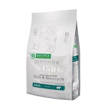 Nature's Protection Superior Care Sensitive Skin&Stomach Adult All Breeds Сухий корм для дорослих собак усіх порід із чутливим травленням з ягням, 1,5 кг NPSC45792 фото