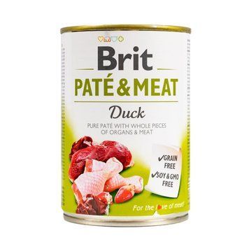 Влажный корм Brit Care Pate & Meat для собак, с уткой, 400 г 8595602557424 фото