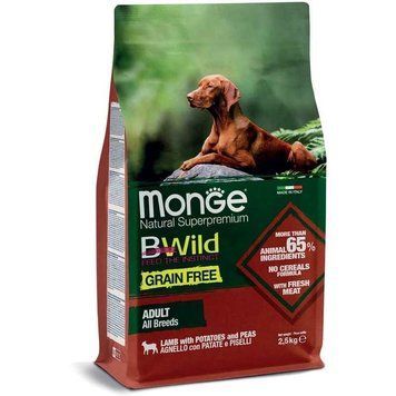 Монже з ягнятком для собак усіх порід Monge Dog Bwild Gr. 15кг 70056069 фото