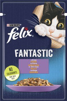 FELIX Fantastic для взрослых кошек, кусочки в желе, с ягненком, 85 г 7613039838969 фото