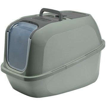 Moderna Mega Deluxe МОДЕРНА МЕГА ДЕЛЮКС закритий туалет з відкидною кришкою для котів, 65.8х48.6х45.8см , Оливковий см., 65.8(Д) х 48.6(Ш) х 45.8(В) см. BK62373 фото