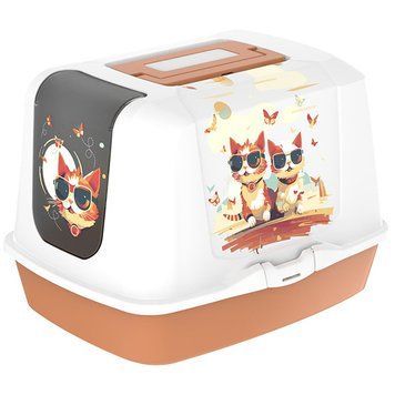 Moderna Trendy Cat Indy&Louise МОДЕРНА ИНДИ и ЛУИЗА закрытый туалет для котов , 58(Д) х 44(Ш) х 42(В) см см., Карамель см. BJ61439IL фото