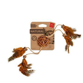 Игрушка для кошек WAUCAT Fun Natural Плетеный мячик, 40 см 6212 фото