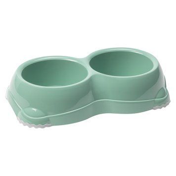 Moderna Double Smarty Bowl Medium МОДЕРНАЯ СМАРТИ двойная миска для собак, 2х645мл, Светло зеленый см., 0.645 л., 26.1(Д) x 14.4(Ш) x 5.7(В) см. H107378 фото