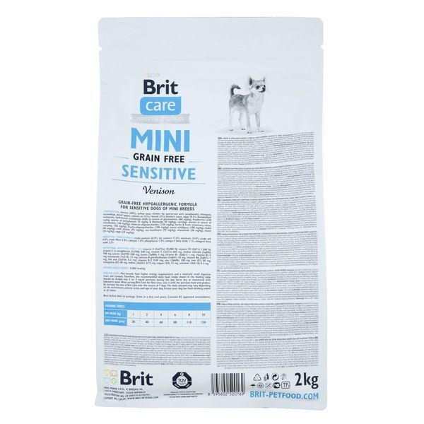Brit Care Free Mini Sensitive для собак миниатюрных пород с чувствительным пищеварением с олениной, 2 кг 8595602520183 фото